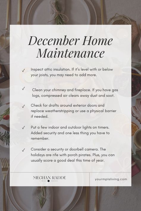 November Home Maintenance Checklist, Insta Carousel, Winter Home Maintenance, Home Maintenance Tips, Local House, Real Estate Marketing Plan, Workout Stations, Realtor Social Media, Home Maintenance Checklist