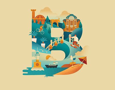 Graphic Design Illustration Adobe Illustrator, Illustration Adobe Illustrator, City Illustration, Alphabet Art, Make Art, Graphic Design Illustration, Lettering Alphabet, Design Illustration, Adobe Illustrator