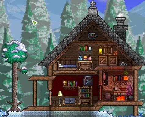 Decoration Room Ideas, Terraria Game, Terrarium Base, Terraria Tips, Terraria House Ideas, Terraria House Design, Terrarium Workshop, Stardew Valley Layout, Swiss Chalet