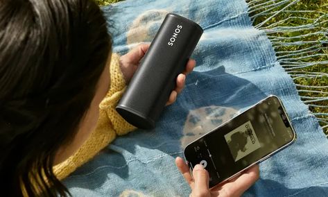 Sonos Roam: cheaper, multi-room portable smart speaker launched | Smart speakers | The Guardian Sonos Setup, Sonos Speakers, Tweeter Speaker, Smart Speaker, Portable Speaker, Bose Soundlink, Car Audio, Speaker, At Home