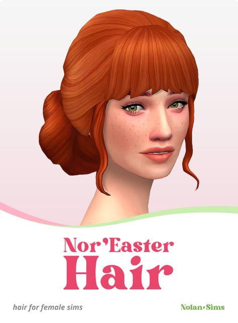 Sims 4 Short Curly Hair Maxis Match, Sims 4 Bangs Hair, 1890s Hair, 50s Hairstyles, Pelo Sims, Sims 4 Teen, Save File, Sims 4 Mm, Sims Hair