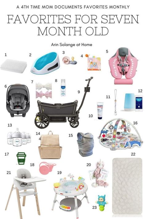 Check out these must have products and items for your baby! Babies need a lot of stuff and these are my favorite items for a seven month old infant. Items for sleeping, eating, activities, traveling, and more! There are items I love and use daily. Six Month Old Baby, 5 Month Old Baby, 7 Month Old Baby, 4 Month Old Baby, Baby Bath Seat, Baby Check, Best Diaper Bag, 6 Month Old Baby, Baby Bling