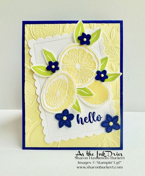 Hand Stamped Cards, Sweet Citrus, Stamping Up, Scrapbook Paper Crafts, Greeting Cards Handmade, Stamped Cards, Stampin Up Cards, The Sweet, Color Inspiration