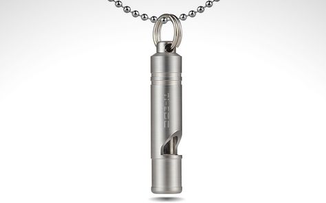 TI-EDC Survival Whistle Camping Safety, Edc Gadgets, Keychain Necklace, Camping Shower, Edc Gear, Survival Tools, Metal Projects, Pet Training, Outdoor Survival