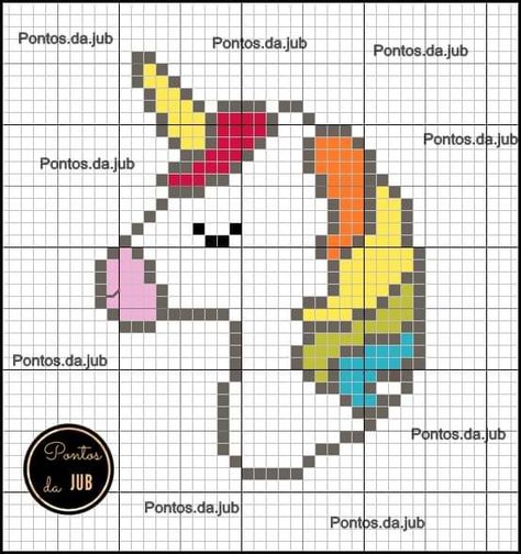 Unicorn Pixel Art Grid, Crochet Unicorn Blanket, Unicorn Cross Stitch, 123 Cross Stitch, Unicorn Cross Stitch Pattern, Animal Knitting Patterns, Crochet Wall Hangings, Pixel Crochet, Small Cross Stitch