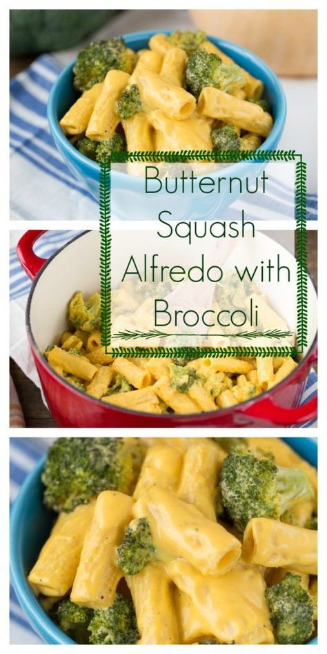 Butternut Broccoli, Alfredo With Broccoli, Butternut Squash Alfredo, Alfredo Spaghetti, Squash Alfredo, Meals For Kids, Broccoli Alfredo, Super Healthy Kids, Rigatoni Pasta