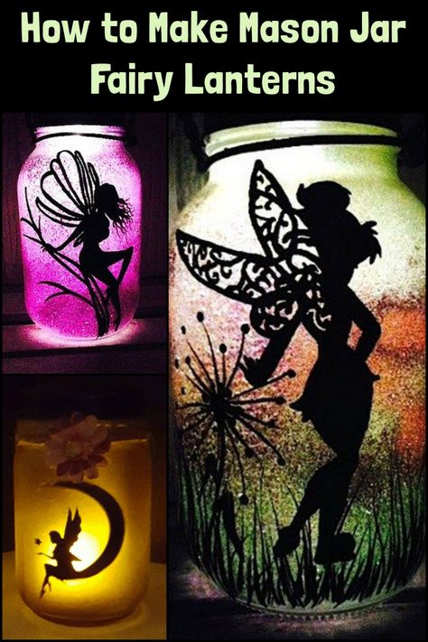 These mason jar fairy lanterns are perfect for your bedroom, living room, and garden! Fairy Jar Lanterns, Fairy Garden Mason Jar, Fairy In A Jar Diy, Firefly Mason Jar Craft, Diy Fairy Mason Jar Lanterns, Glowing Fairy Lanterns, Fairy Mason Jars, Chalk Paint Mason Jars, Mason Jar Lanterns