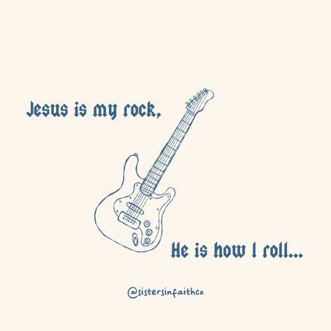 Jesus is my rock, He is how I roll. Psalm 18:2 - 'The LORD is my rock, my fortress, and my deliverer; my God is my rock, in whom I take refuge.'​​​​​​​​​    #sistersinfaithco #christianity #jesus #christian #bible #god #faith #jesuschrist #church #christ #love #prayer #bibleverse #holyspirit #godisgood #pray #truth #hope #prochurchmedia #blessed #worship #biblestudy #grace #amen Hillsong Quotes, Hippie Christian, God Is My Rock, Christian Rock Music, Jesus Is My Rock, God Of Wonders, Bible Quotes Background, Jesus Music, Love Prayer