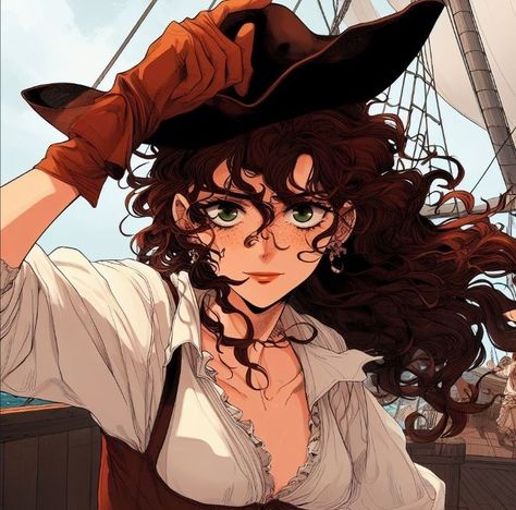 Pirate Oc, Girl Pirates, Girl Oc, Pirate Girl, Fantasy Drawings, Pirate Woman, Character Design, Drawings