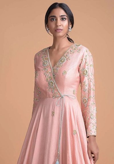 Top 50 Latest Angrakha Kurta Designs for Women (2022) Angrakha Kurta For Women, Shadi Dress, Anarkali Designs, Angrakha Style, Simple Kurta Designs, Anarkali Dress Pattern, Kurti Designs Party Wear, Long Frocks, Designer Party Wear Dresses