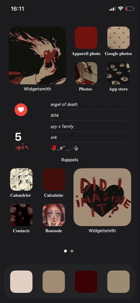 All the pictures are on my account —> my homescreen —> pics 4 #homscreen #ios14 Red Aesthetic Phone Layout, Dark Red Homescreen Layout, Red Home Screen Ideas, Red Homescreen Wallpaper, Red Phone Layout, Homescreen Base, Ios15 Homescreen Ideas, Red Homescreen Layout, Phone Homescreen Ideas