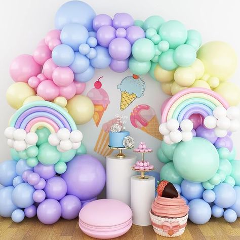 Amazon.com: 165 Pcs Pastel Balloon Garland Kit, Rainbow Unicorn Party Balloon Arch Kit, Colorful Candy Macaron Balloons Differents Sizes 18/12/10/5 Inches for Baby Shower Wedding Girl Birthday Party Decoration : Toys & Games Unicorn Party Balloons, Balloon Wreath, Boys Birthday Party Decorations, Princess Birthday Party Decorations, Rainbow Unicorn Party, Girls Birthday Party Decorations, Balloon Kits, Pastel Balloons, Gender Reveal Decorations