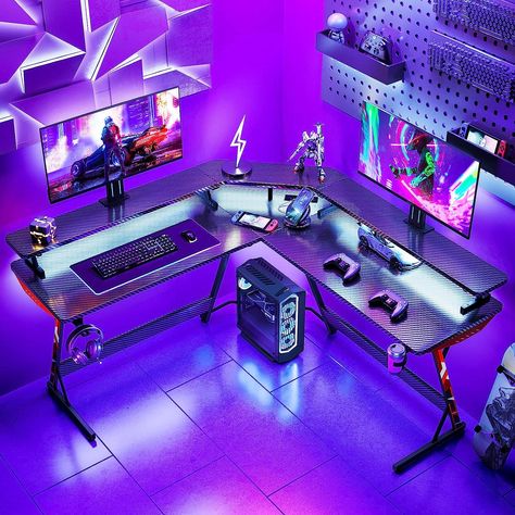 Buy now on amazon! click the link to buy

MOTPK Gaming Desk L Shaped with Led Lights & Power Outlets, L Shaped Gaming Desk with Full-Sized Monitor Shelf, Corner Gaming Desk with Carbon Fiber Texture, Gift for Men & Teen Boys #gaming #aesthetic #gamer #amazon #PC Pc Gaming Setup Corner Desk, Corner Gaming Setup, Pc Gaming Table, Corner Gaming Desk, Gaming Desk With Drawers, L Shaped Gaming Desk, L Shaped Desk With Storage, Gaming Aesthetic, Monitor Shelf