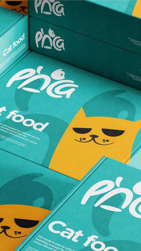 Paca Cat Food Branding & Concept logodesigne #graphicdesignerslife #supplementpackaging🆗. Cat Food Design, Pet Food Logo, Organic Cat Food, Logo Design Graphics, Pet Food Packaging, Pet Brand, Pet Branding, Cat Logo Design, Cat Food Brands