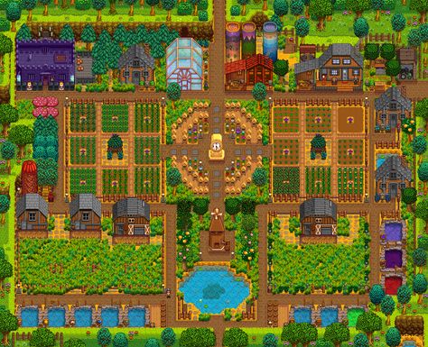 Comunidade Steam :: Guia :: Stardew Valley Farm Design Ideas Gamer Reference, Junimo Hut Layout, Stardew Valley Farm Design, Stardew Farm, Stardew Valley Farm, Stardew Farms, Stardew Valley Tips, Cozy Gamer, Stardew Valley Layout