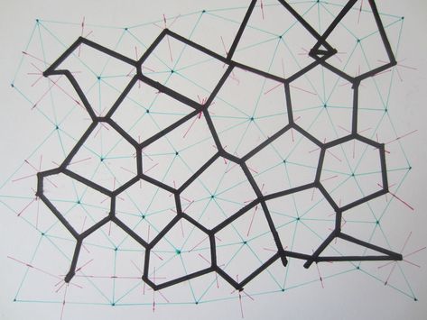 Voronoi Diagram Architecture, Voronoi Architecture Concept, Voronoi Architecture, Tattoo Design Geometric, Voronoi Pattern, Design Geometric Shapes, Voronoi Diagram, Bubble Diagram, Tattoo Placement Ideas