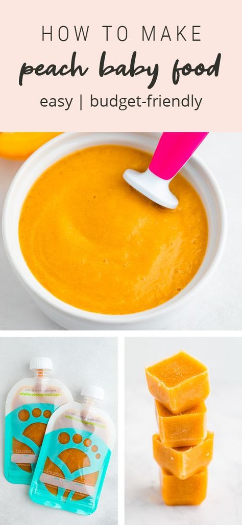 Easy Homemade Baby Food, Food For Babies, Peach Dessert Recipes, Easy Baby Food Recipes, Peach Puree, Baby First Foods, Baby Puree Recipes, Baby Puree, Peach Desserts