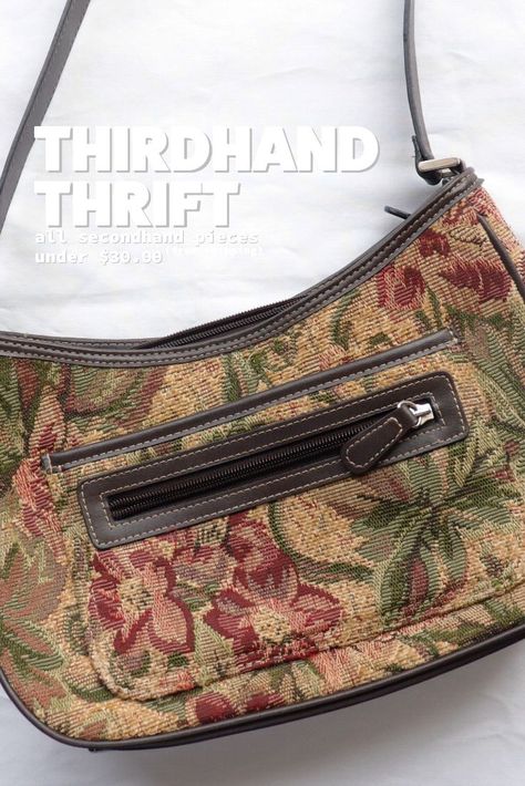 Shop Thrifted Bags at our online thrift store,ThirdHandThrift, today!. Shop sustainably at a low price & find a variety of accessories in our secondhand shop. Follow our instagram @thethirdhandthriftshop for sneak peaks. weekly drops and flash coupons weekly! #thriftstorefinds #thriftstoreshopping #onlineshop #aesthetic #affordableclothes #flatlayfashion #flatlayphotography #thrifted #thriftedoutfit #styleaesthetics #styleinspo #secondhandclothes Thrift Purses, Vintage Crossbody Shopping Bag, Thrifted Designer Bags, Vintage Hand-stitched Crossbody Shoulder Bag, Vintage Thrift Bags, Thrift Store Shopping, Second Hand Shop, Thrifted Outfits, Flatlay Styling