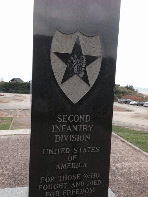 Battle Monument on Omaha Beach, St Laurent Sur Mer for 2nd Infantry Division Landing, on afternoon of D-Day and D-Day + 1. 2nd Infantry Division, Last Rites, St Laurent, Catholic Priest, Indian Head, Hopes And Dreams, American Heroes, D Day, United States Of America