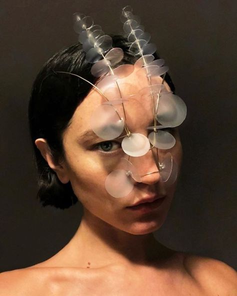 Post Human, Punk Pins, Face Jewellery, Iris Van Herpen, Body Adornment, Face Recognition, Futuristic Fashion, Head Piece, Jewelry Inspo