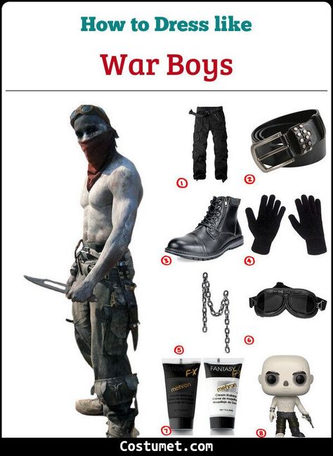 War Boy (Nux) from Mad Max Costume for Cosplay & Halloween 2021 Dark Cargo Pants, Mad Max Cosplay, Mad Max Costume, Max Costume, Immortan Joe, Mr Ben, Big Belt, Costume For Halloween, Fury Road