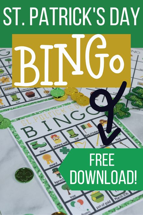 St Patricks Day Bingo Free, St Patrick’s Day Bingo, St Patricks Day Class Activities, March Games, Bingo Free Printable, March Ideas, Free Kindergarten Printables, Work Games, Free Bingo Cards