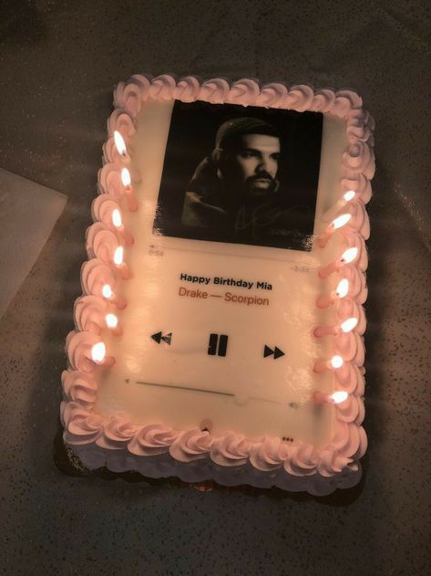 Drake Birthday Cake, Drake Cake, Drake's Birthday, Custom Birthday Cakes, Creative Birthday Cakes, 14th Birthday, Pretty Birthday Cakes, Cute Birthday Cakes, 17th Birthday