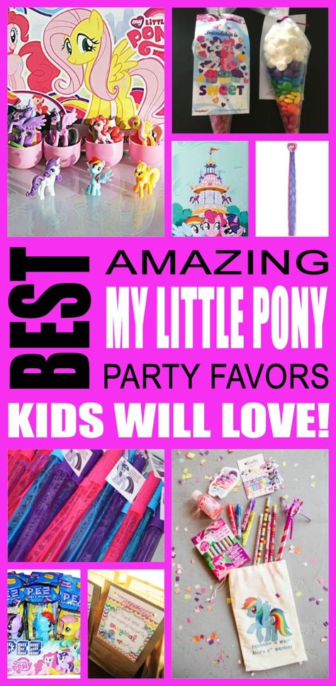 Best my little pony party favor ideas that kids, tweens and teens will love. Try these simple diy my little pony party favors for boys and girls. Here are some easy my little pony party favors and more to say thank you to the children. My Little Pony Party Bags, My Little Pony Party Favors, Mlp Tempest, My Little Pony Party Ideas, Mlp Birthday, Birthday Party Return Gifts, Pony Party Favors, Party Favors For Boys, Pony Ideas