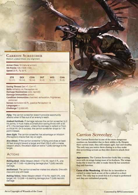 Undead of Amonkhet Pt1 - Album on Imgur Flying Dnd Creatures, Dnd Flying Monsters, 5e Enemies, Dnd Zombie, Dnd Undead, Desert Dragon, Dnd Encounters, Dnd Resources, Homebrew Monsters