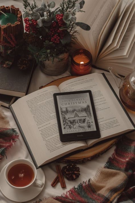 Book Review: Love Always, Christmas by Karen Schaler by The Espresso Edition a cozy book and lifestyle blog Book Christmas Aesthetic, Christmas Bookstagram Ideas, Winter Books Aesthetic, Christmas Book Aesthetic, Jen Deluca, Christmas Romance Books, Christmas Bookshelf, Goals Board, Best Christmas Books