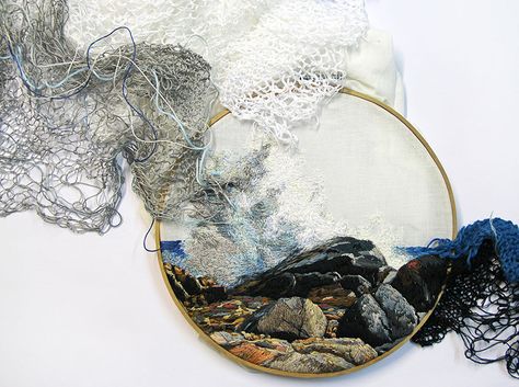 Creation Art, Contemporary Embroidery, Embroidered Art, Fibres Textiles, Tapestry Art, Art Textile, Textile Artists, Embroidery Inspiration, Hoop Art