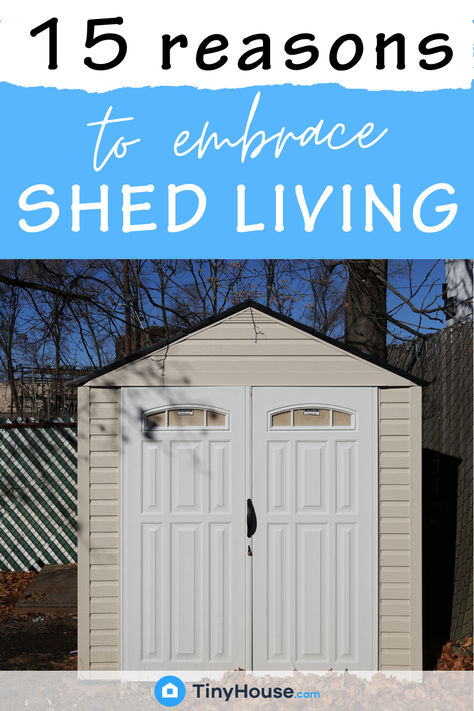 Dreaming of a simpler life? Shed living might be your perfect escape! Discover 15 reasons why this trend is taking over, from downsizing to maximizing space. Shed living offers a unique way to connect with nature, reduce your footprint, and enjoy a cozy, minimalist lifestyle. Get inspired by creative ideas to turn a small space into your dream retreat. Ready to embrace the shed life? Shed Living, Living In A Shed, Cozy Minimalist, Shed To Tiny House, Connect With Nature, The Shed, Extra Rooms, She Shed, Minimalist Lifestyle