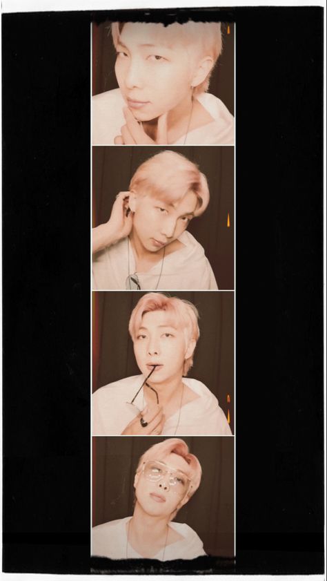 Kpop Photo Strip Printable, Bts Photobooth, Bts Photobooth Pictures, Kpop Photobooth Strip, Namjoon Bookmark, Kim Namjoon Polaroid, Rm Polaroid Aesthetic, Photobooth Bookmark, Film Tape