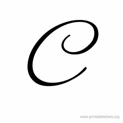 C Tattoo Letter, C Initial Nails, C Cursive, Cursive C, Letter C Tattoo, Letter Cursive, Ct Logo, Finger Tats, Printable Alphabet Letters