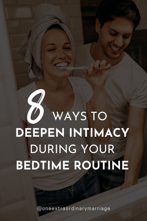 Creating a bedtime routine as a couple can have powerful effects on the strength of your marriage. Here are eight creative ways to restore your closeness and connection at the end of the day through a bedtime routine. #marriage #marriedlife #christianmarriage #relationships #marriedcouple #relationshiptips #marriageadvice #intimacy #6PillarsofIntimacy #OneExtraordinaryMarriage #bedtime #routine Marriage Intimacy, Couples Stuff, Intimacy Couples, Emotional Intimacy, Shoulder Massage, Physical Intimacy, Full Body Massage, Christian Marriage, Face Massage