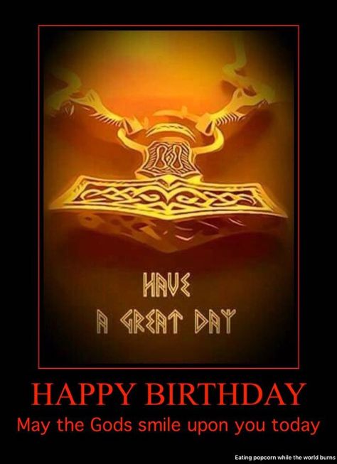 Pagan Birthday, Pagan Celebrations, Viking Birthday, Norse Gods, Norse Pagan, Shield Maiden, Birthday Blessings, Gods And Goddesses, Birthday Wishes