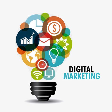 Digital marketing icons in light bulb shape Marketing Icon, Digital Marketing Design, Marketing Logo, Digital Marketing Training, Best Digital Marketing Company, Marca Personal, Marketing Training, Web Design Company, Marketing Online