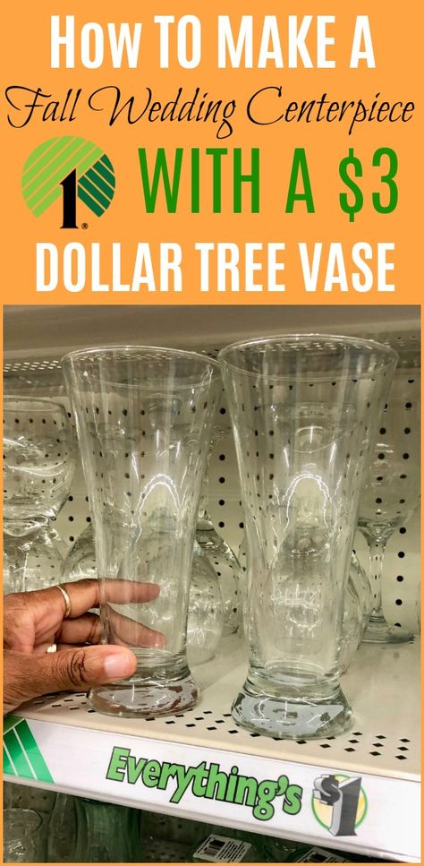 Budget Centerpieces, Cheap Wedding Table Centerpieces, Dollar Tree Vases, Dollar Tree Wedding, Wedding Ideas On A Budget, Wedding Vase, Boda Diy, Wedding Decorations On A Budget, Wedding On A Budget