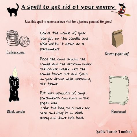 Enemy Spell, Hoodoo Magic, Charmed Book Of Shadows, Spells For Beginners, Tarot Guide, Witch Spirituality, Magic Spell Book, Cool Places, Witchcraft Spell Books