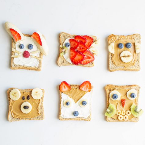 Teddy Bear Toast, Fraiche Living, Sprouted Bread, Dairy Free Cream Cheese, Homemade Muffins, Smoothie Challenge, Owl Pet, Toddler Food, New Fruit