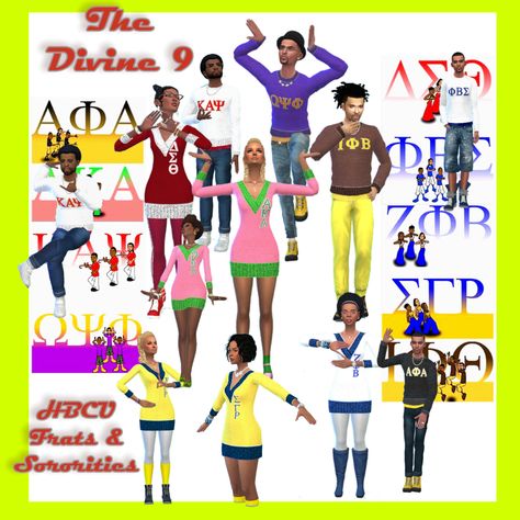 Xmiramira's CC Finds : blewis50: Because my time is short I had to put... Sims 4 College, Sorority Clothing, Sorority Poses, Sims 4 Male Clothes, Clothes Cc, Sims 4 Black Hair, Sims Clothes, Play Sims 4, Divine 9