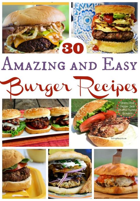 Grilling season means easy hamburger recipes and there are just so many to choose from! We compiled a list of the 30 best burger recipes to make it easy! Good Hamburger Recipes, Cheeseburger Tots, Easy Hamburger Recipes, Best Hamburger Recipes, Easy Burger Recipe, Chili Dog, Best Burger Recipe, Best Beef Recipes, Blooming Onion