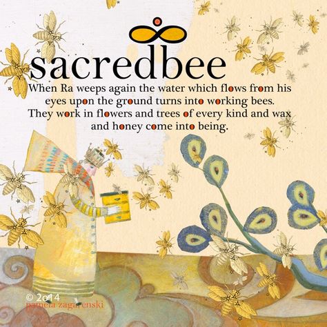 Pamela Zagarenski, Sacred Bee, Bee Illustrations, Working Bee, Sacred Circle, Bee Illustration, Bee's Knees, Busy Bees, Bee Cards