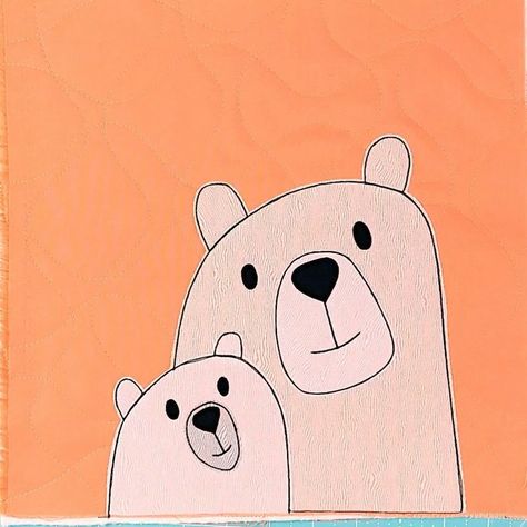 Wendi Gratz ❣️ShinyHappyWorld on Instagram: “Polar Bears from the Arctic Chill quilt pattern! 🥰 Music is The Biggest Smile by David Fesliyan 🥰 Fabric from @robertkaufman. 🥰…” Free Applique Patterns, Quilt Layers, Applique Ideas, Applique Quilt Patterns, Applique Templates, Quilt As You Go, Arctic Animals, Sewing Patterns For Kids, Machine Applique