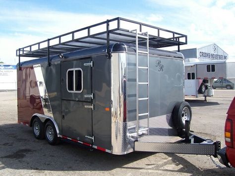 Enclosed Motorcycle Trailer, Utility Trailer Camper, Diy Trailer, Toy Hauler Trailers, Cargo Trailer Camper Conversion, Work Trailer, Cargo Trailer Conversion, Trailer Conversion, Cargo Trailer Camper