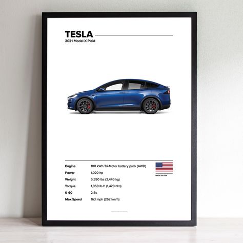 Tesla Model X Plaid Printable Poster. Now in Blue. Get yours, up to 60% off. #teslaposter #teslawallart #carposter #etsyfinds #shapefolio #shapefolioart Battery Pack, Tesla, Plaid, Engineering, Wall Art