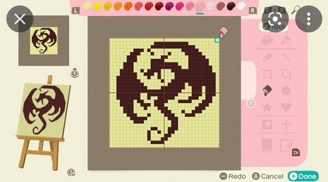 Acnh Flag Grid Design, Animal Crossing Dragon Design, Acnh Dragon Design, Animal Crossing Flag Ideas Grid, Island Flags Acnh, Acnh Flag Ideas Grid, Acnh Dragon, Animal Crossing Design Codes Flag, Animal Crossing Flag Designs Grid