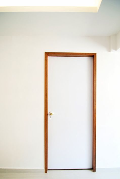 Brown Wood Door, Wood Door Frame, Toa Payoh, Internal Door, Timber Door, Wood Door, Internal Doors, Walnut Veneer, Door Frame