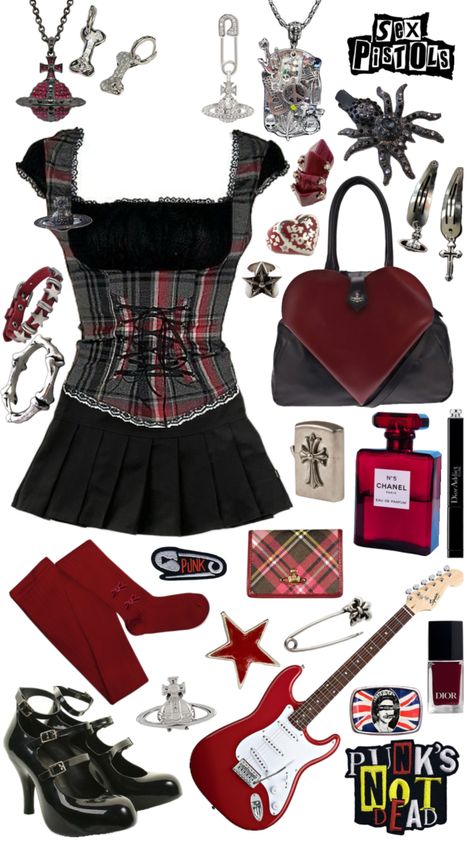 #outfitinspo #beauty #punk #viviennewestwood #dior #chromehearts #chanel Nana Inspired Outfits, Crochet Set Pattern, Alt Clothes, Fits Clothes, Virtual Fashion, Inspired Outfits, Really Cute Outfits, Dream Clothes, Retro Outfits