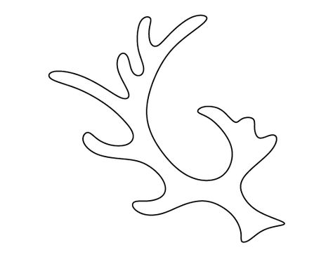 Printable reindeer antler pattern. Use the pattern for crafts, creating stencils, scrapbooking, and more. Free PDF template to download and print at http://patternuniverse.com/download/reindeer-antler-pattern/. Antler Template, Vintage Stencils, Doodle Template, Baby Shower Card Box, Draw Zentangle, Tooling Patterns, Tangle Doodle, Reindeer Antlers, Christmas Patterns